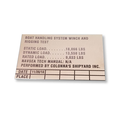 Engraved Stainless Plate Engraved Stainless Plate