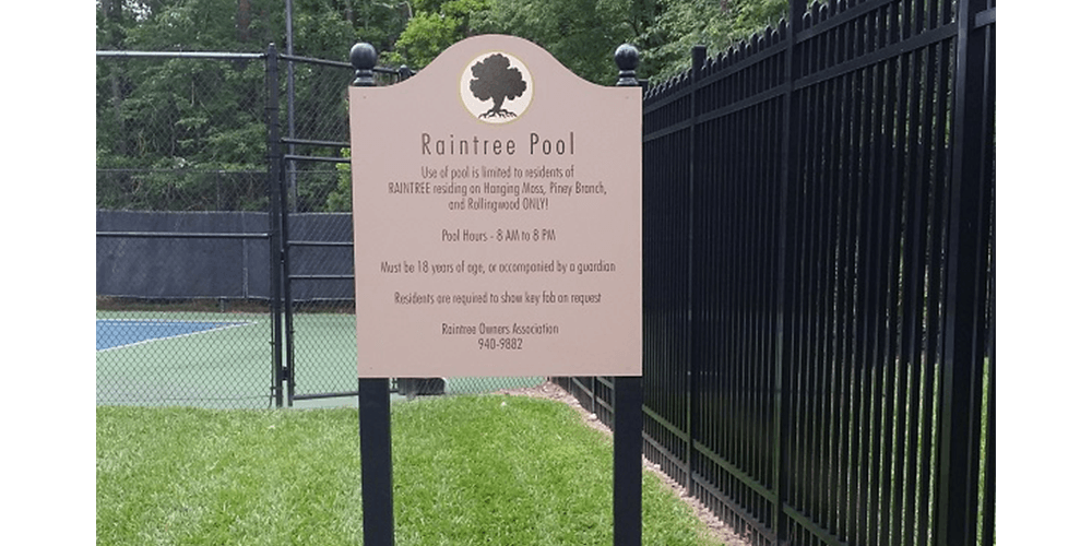 Post-and-Panel-Raintree-Pool Real-Estate-Post-and-Panel-Sign