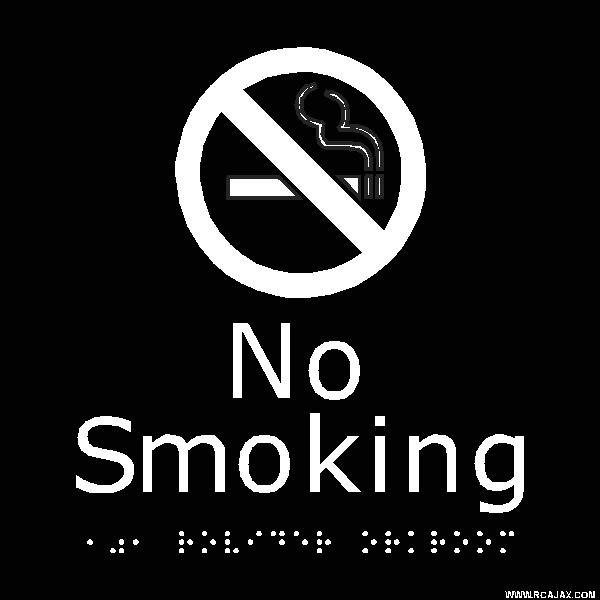 A CUSTOM ENGRAVED NO SMOKING SIGN 8" x 8" 